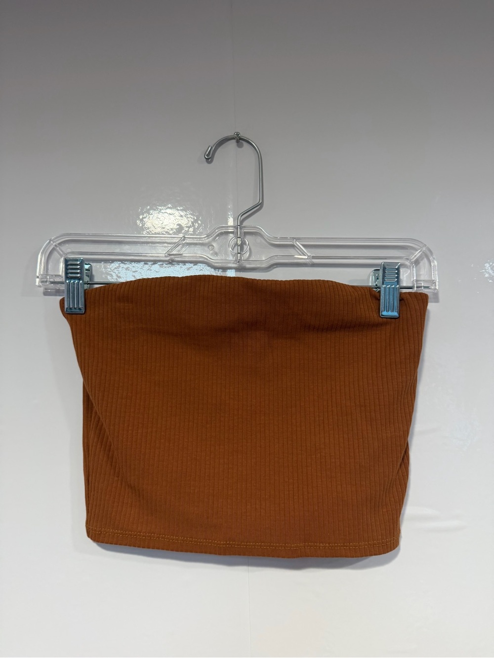 Madewell Ribbed Mini Tube Top - Rust Brown